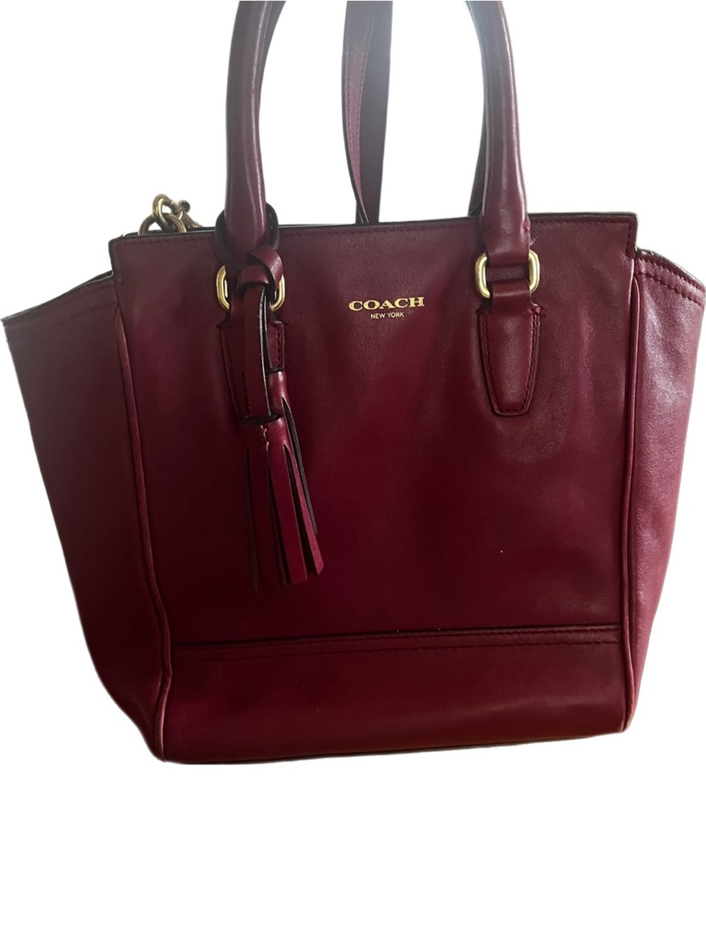 Coach Legacy Mini Tanner Luxurious Glovetanned Dark Red Satchel